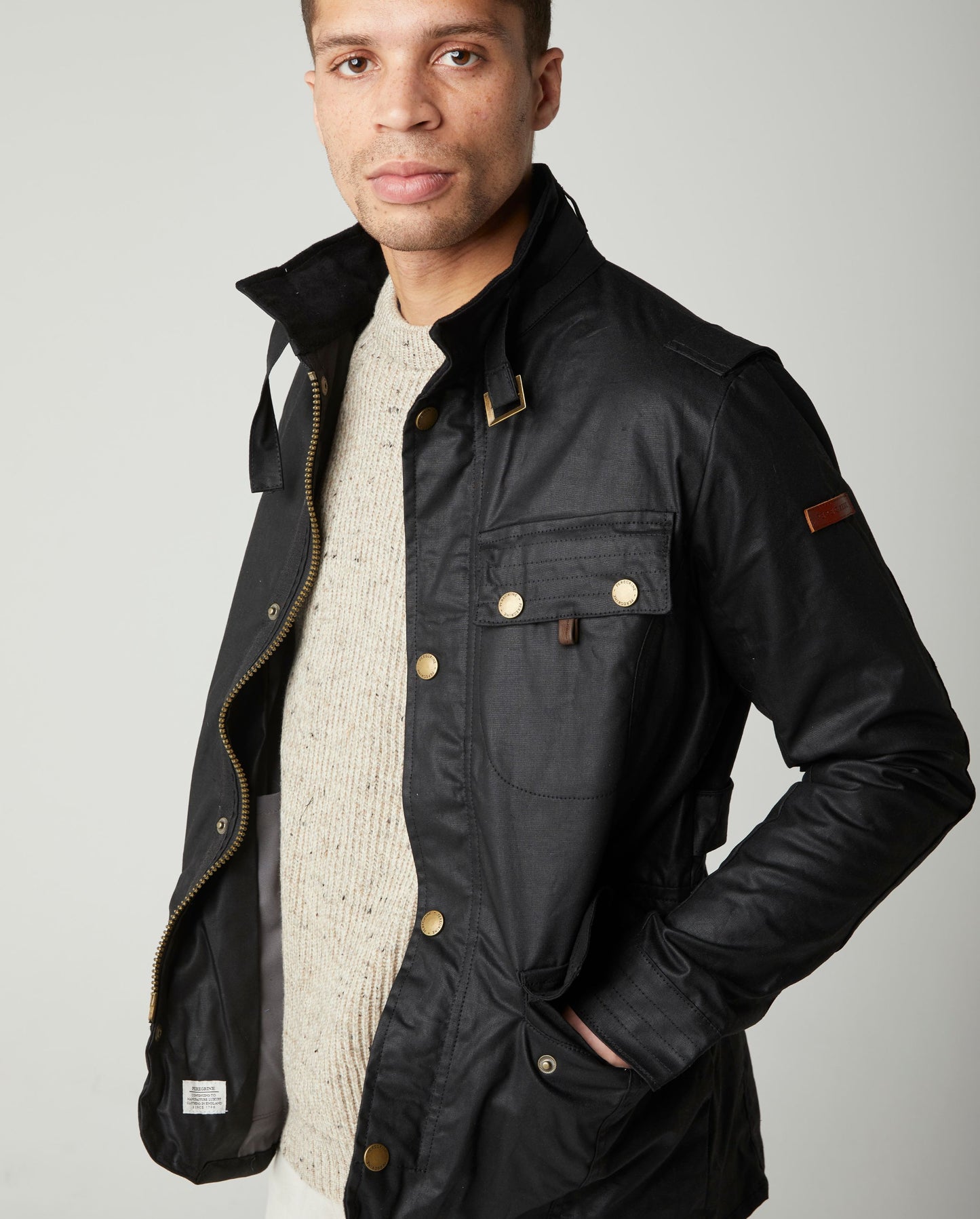Peregrine Mens Bexley Waxed Jacket - Black