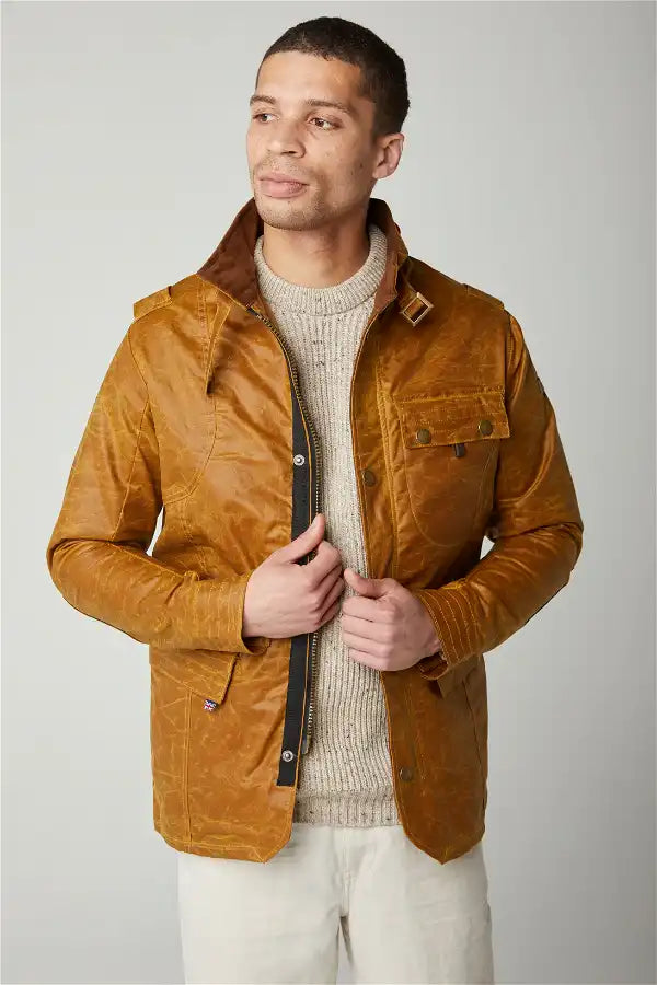 Peregrine Mens Bexley Waxed Jacket - Mustard