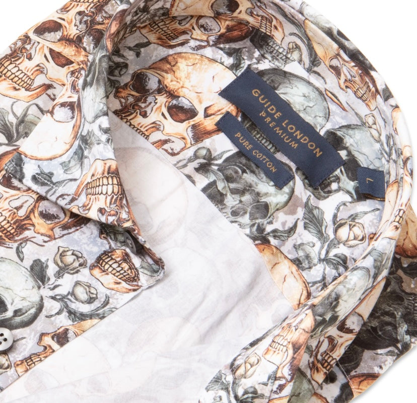 Guide London Skull Print Long Sleeve Shirt