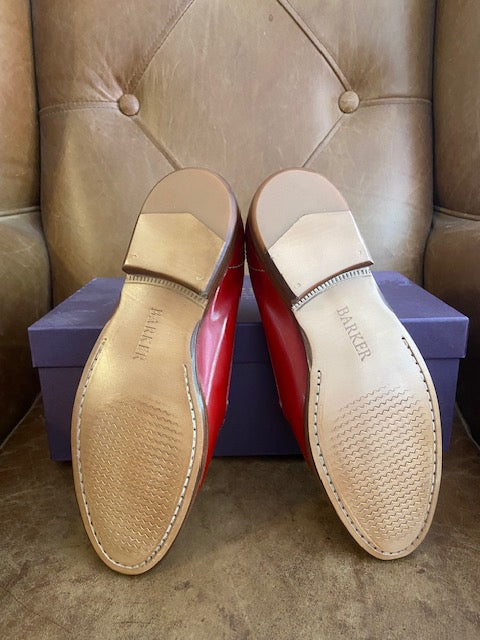 Barker Cerys Red Patent Loafer 7.5 D