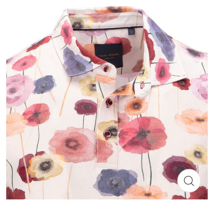 Guide London Pastel Poppies Polo Shirt