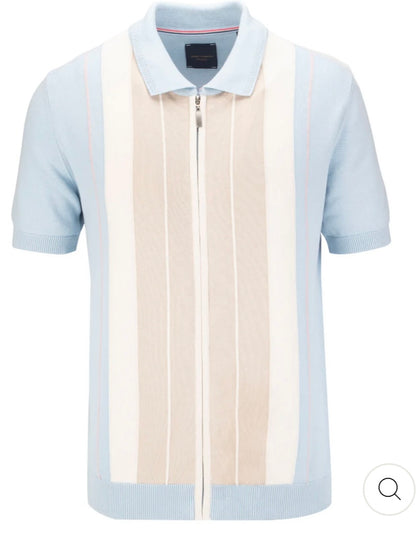 Guide London Pastel Striped Polo Short Sleeved