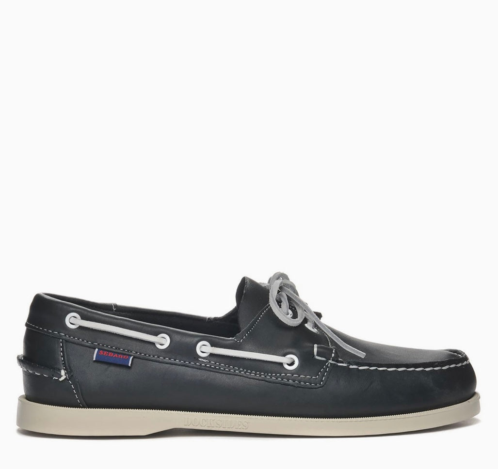 Sebago Dockside Navy Leather Deck Shoe