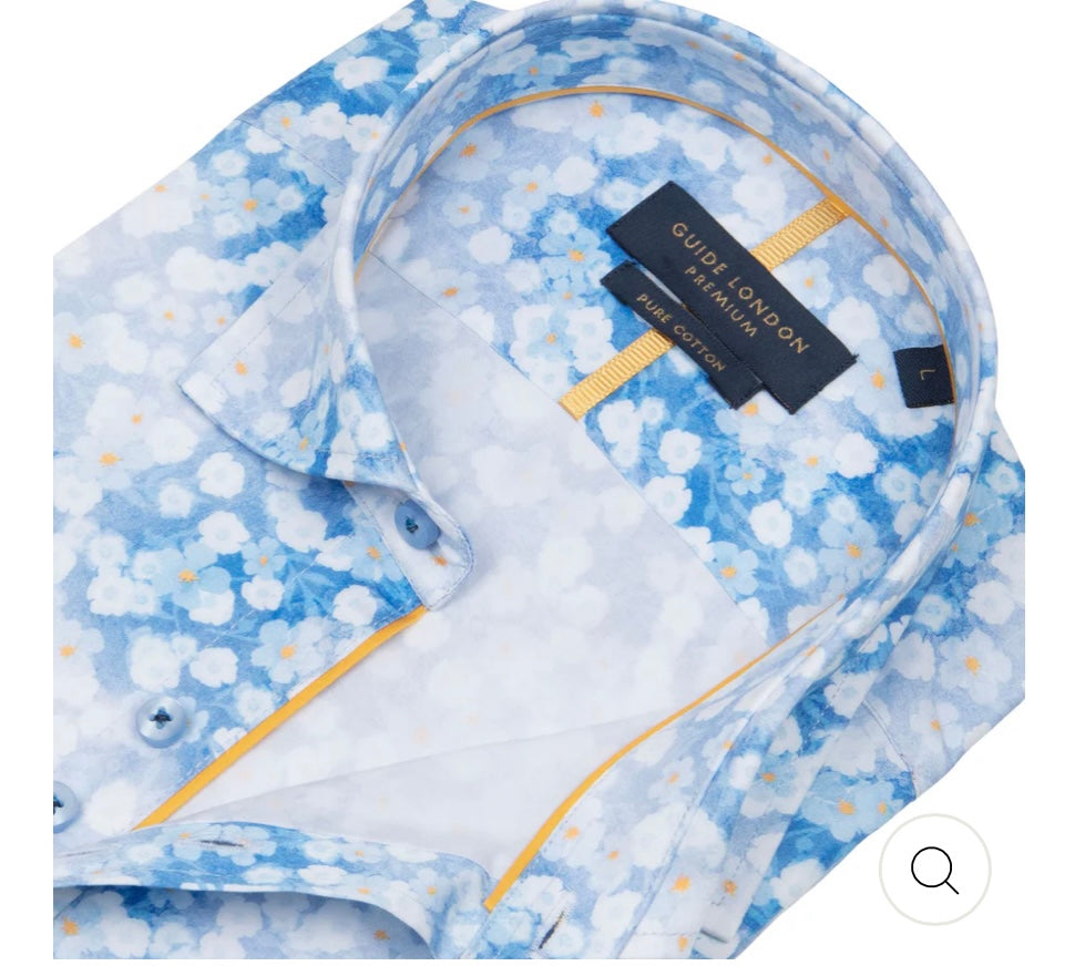 Guide London Sky Floral Long Sleeved Shirt