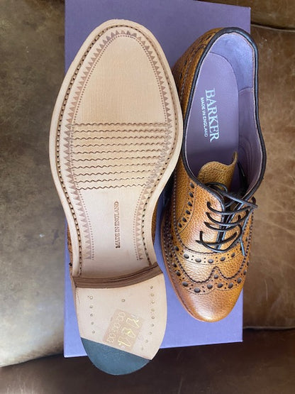 Barker Sloane Cedar Grain Ladies Oxford Brogues 4 D