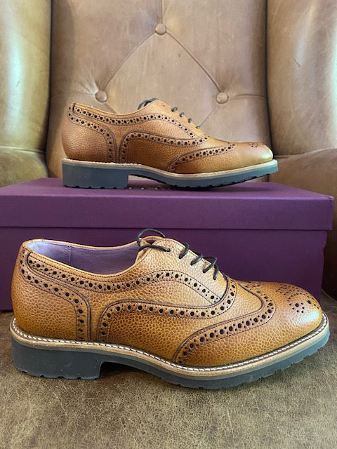Barker Bonnie Cedar Grain Ladies Brogues 4.5 D