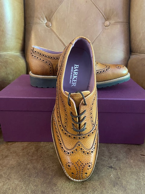 Barker Bonnie Cedar Grain Ladies Brogues 4.5 D