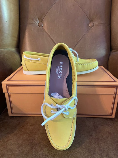 Barker Cleo Yellow Calf Deck Shoe 6.5 D EX DISPLAY