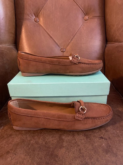 Fullerton Lulu Toffee Suede Moccasins 8