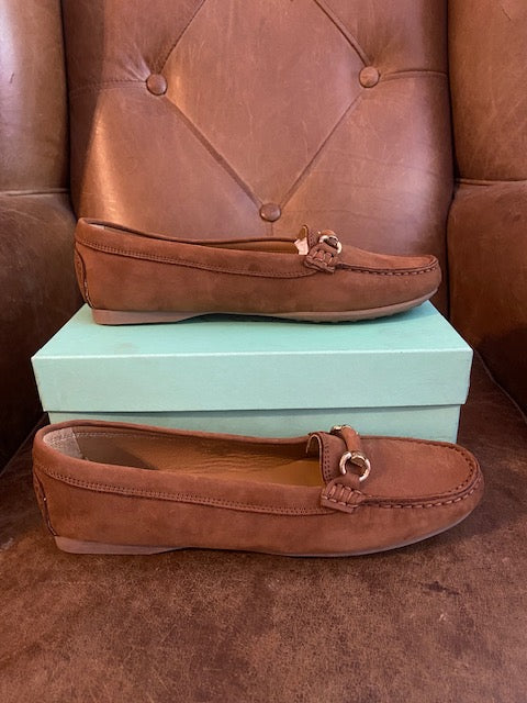 Fullerton Lulu Toffee Suede Moccasins 8