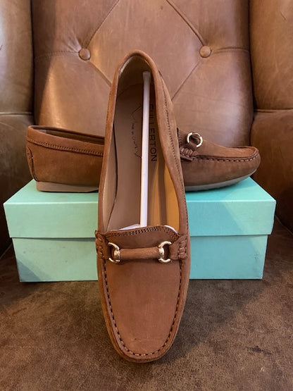 Fullerton Lulu Toffee Suede Moccasins 8