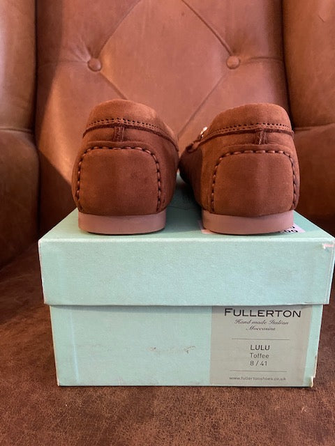 Fullerton Lulu Toffee Suede Moccasins 8