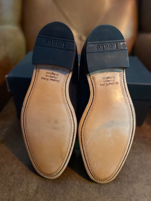 Loake Lincoln Navy Suede Leather Loafers 7F