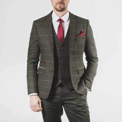 Leonard Silver Harold Green Tweed Suit